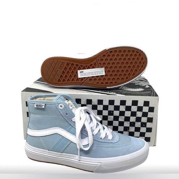 BRAND NEW- Vans Light Blue and White High-Top Sneakers - Picture 4 of 5
